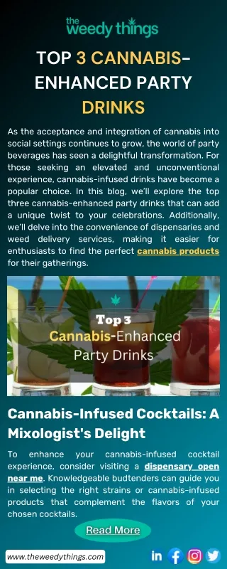 Top 3 Cannabis-Enhanced Party Drinks