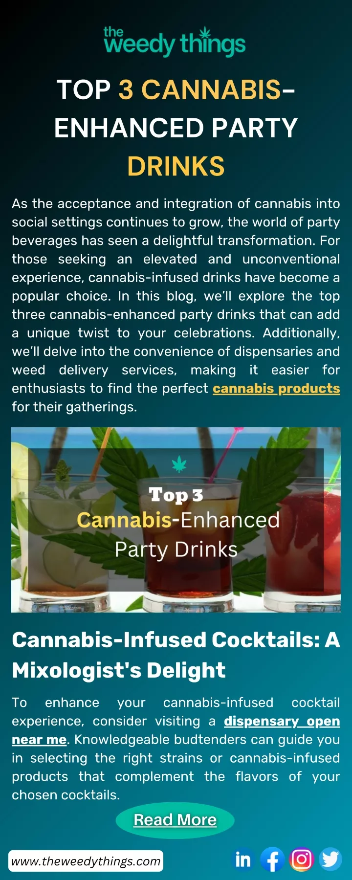 top 3 cannabis enhanced party drinks