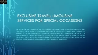 Limousine Services for Special Occasions