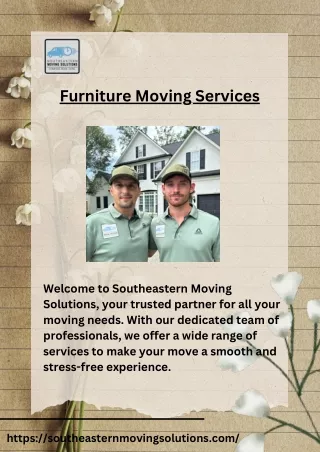 Efficient Furniture Moving Services for Seamless Transitions