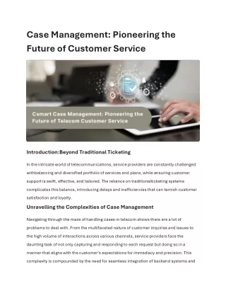 case management pioneering the future of customer