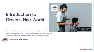 Hair Patch Service in Bangalore | Green's Hair World