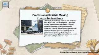 Discover the Professional Moving Companies in atlanta