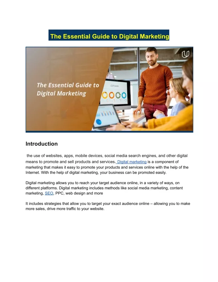 the essential guide to digital marketing