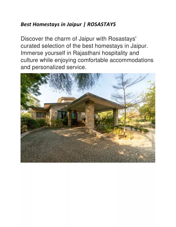 best homestays in jaipur rosastays discover