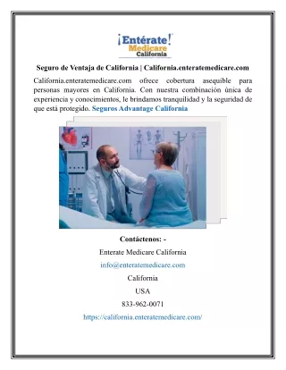 Seguro de Ventaja de California | California.enteratemedicare.com