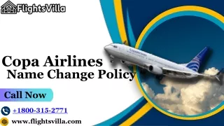 1800-315-2771 | Copa Airlines Name Change Policy