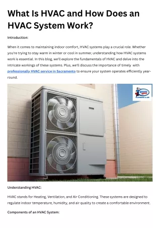 What Is HVAC and How Does an HVAC System Work
