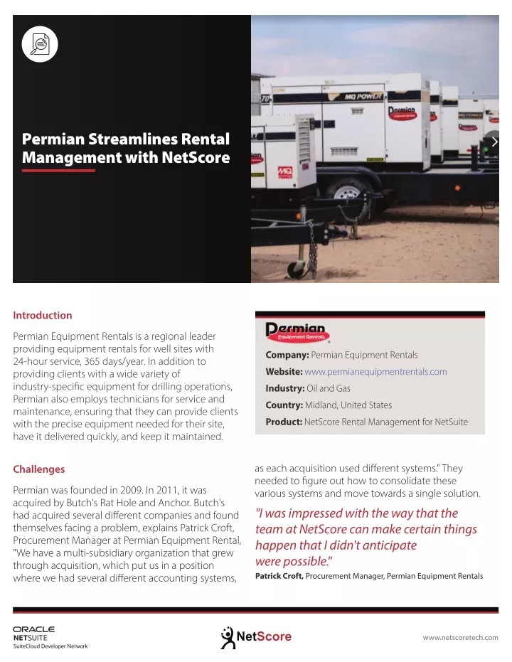 permian streamlines rental management with