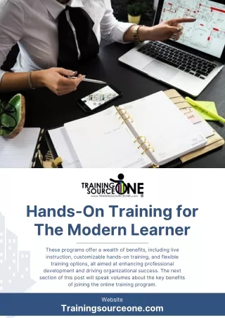Hands-On Training for the Modern Learner