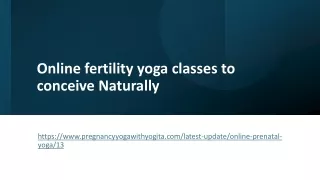 Online fertility yoga classes to conceive Naturally