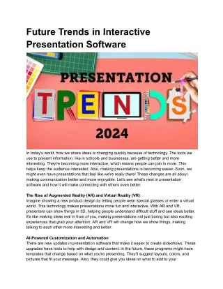 Future Trends in Interactive Presentation Software