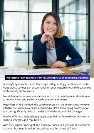 Protecting Your Business from Fraud with CPA Bookkeeping Expertise