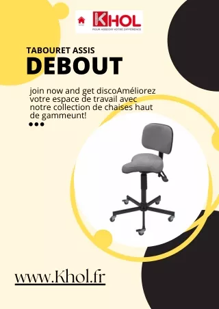 Révolutionnez votre espace de travail avec le tabouret assis-debout Khol de Sieges