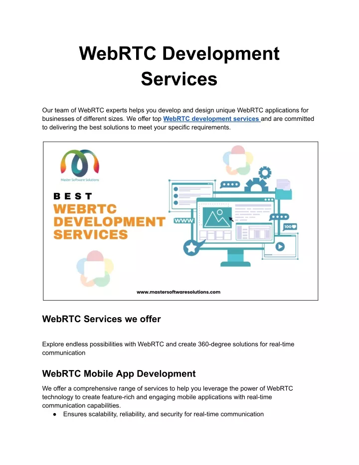 webrtc development services