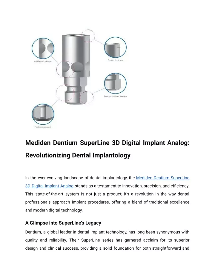 mediden dentium superline 3d digital implant