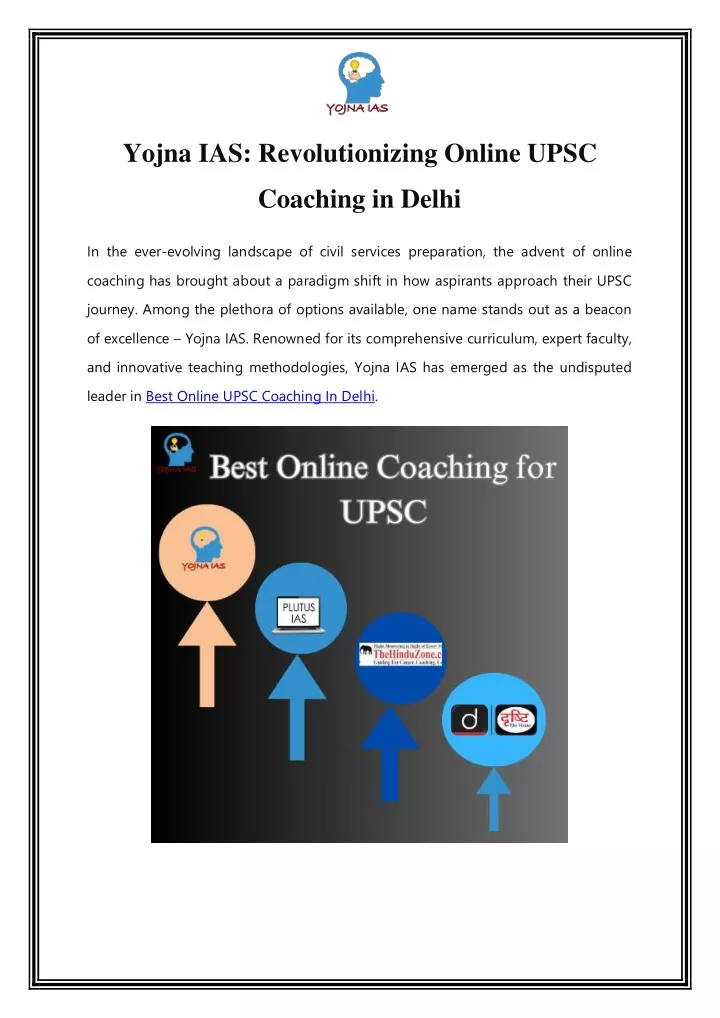 yojna ias revolutionizing online upsc