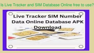 is live tracker and sim database online free