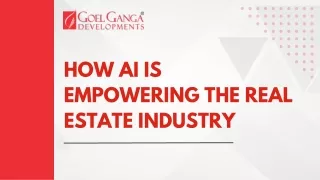 How AI Is Empowering The Real Estate Industry (PPT)