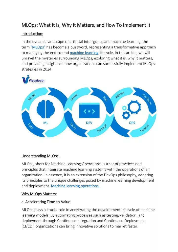 mlops what it is why it matters