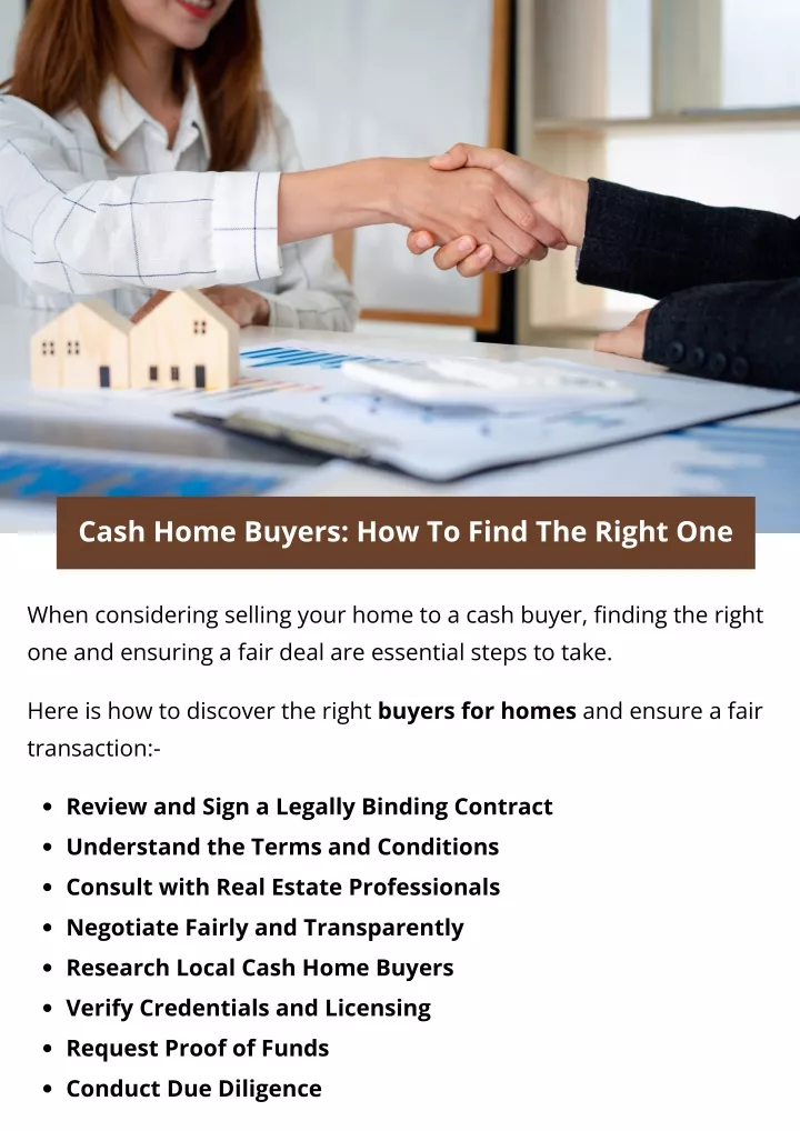 cash home buyers how to find the right one