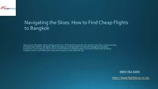 Navigating the Skies - How to Find Cheap Flights to Bangkok