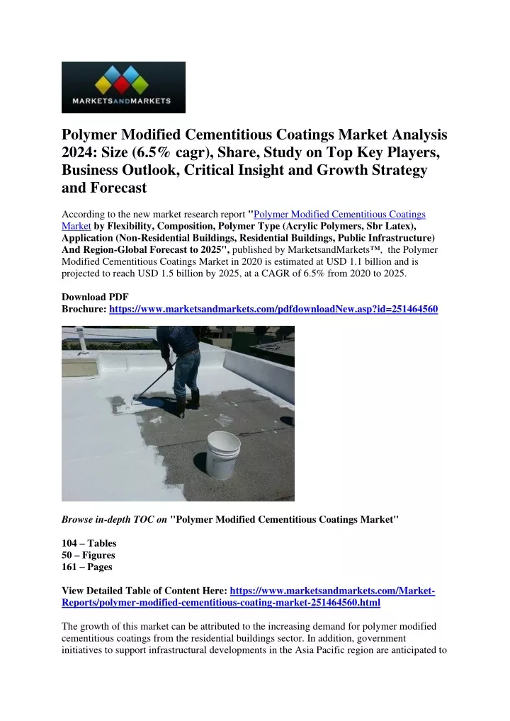 polymer modified cementitious coatings market