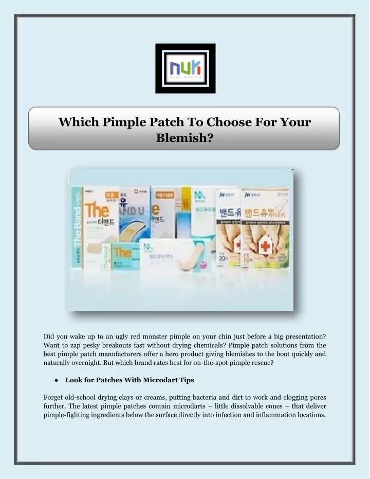 which pimple patch to choose for your blemish