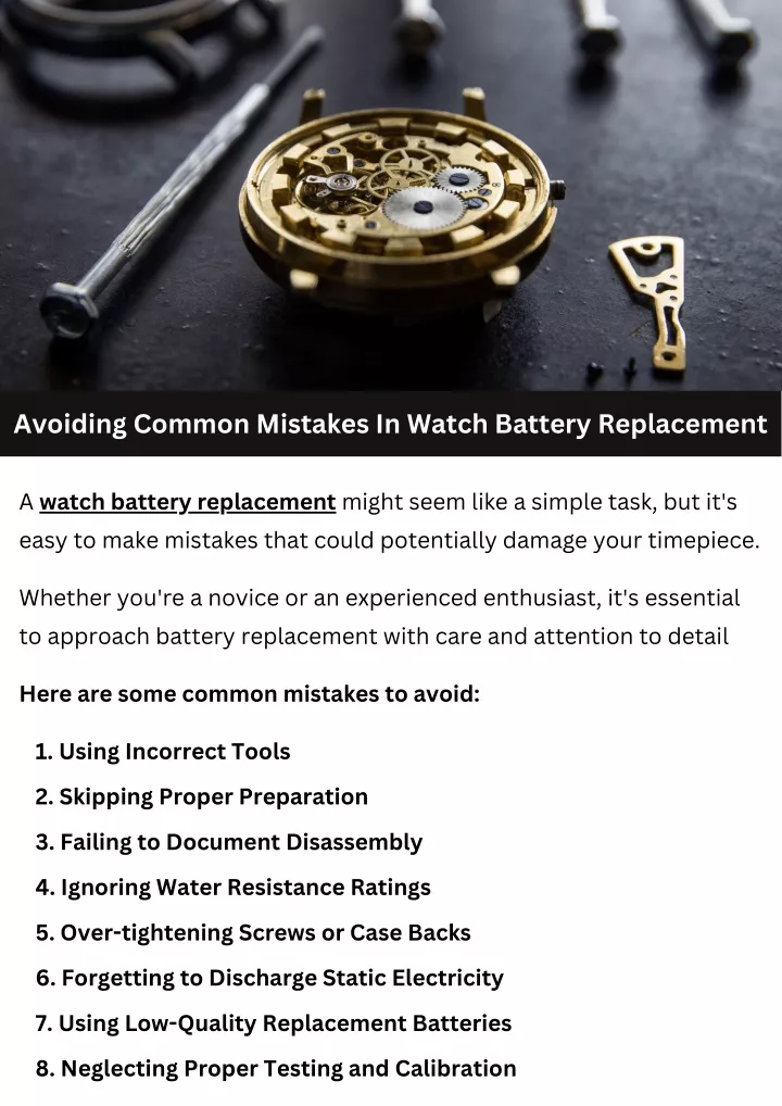 avoiding common mistakes in watch battery