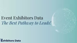 event exhibitors data the best pathway to leads