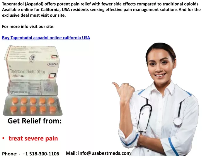 tapentadol aspadol offers potent pain relief with