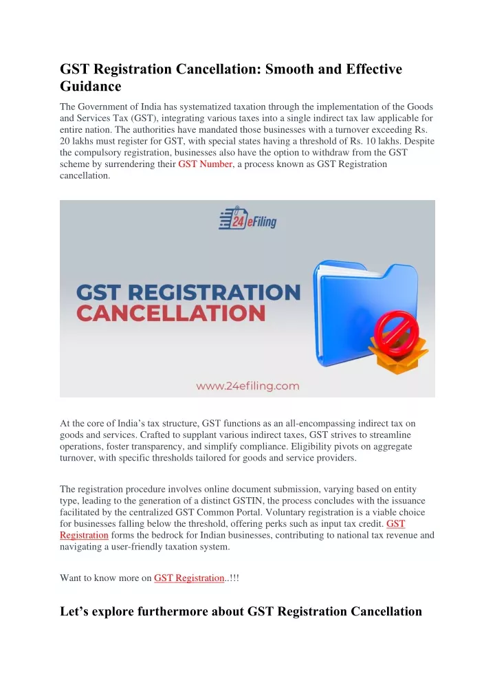 gst registration cancellation smooth