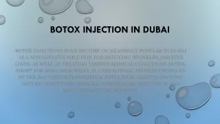 BOTOX INJECTION IN DUBAI