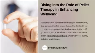Diving into the Role of Pellet Therapy in Enhancing Wellbeing