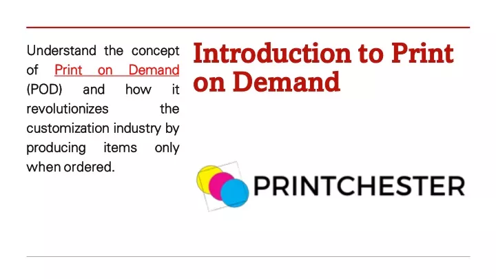 introduction to print introduction to print