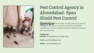 Pest Control Agency in Ahmedabad, Best Pest Control Agency in Ahmedabad