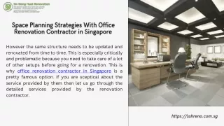 Space Planning Strategies With Office Renovation Contractor in Singapore