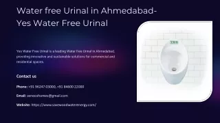 Water free Urinal in Ahmedabad, Best Water free Urinal in Ahmedabad