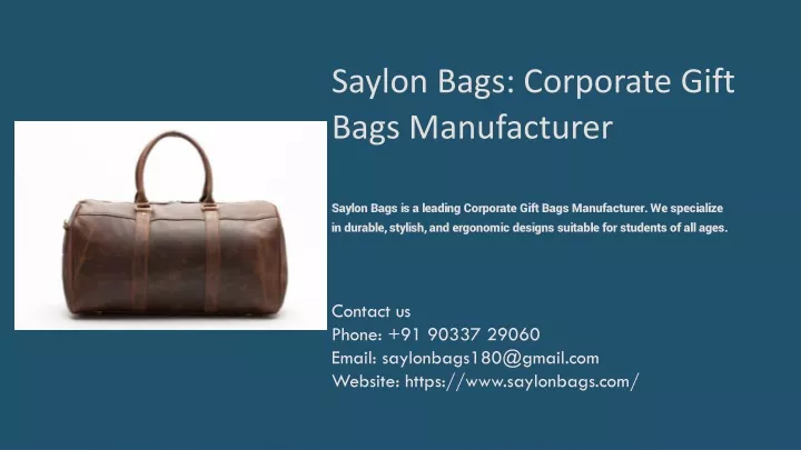saylon bags corporate gift bags manufacturer