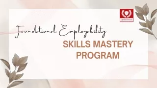 Foundational employability skills program