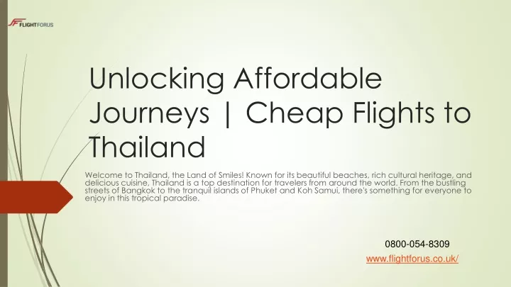 unlocking affordable journeys cheap flights to thailand