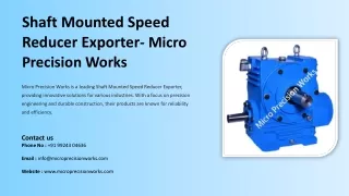 shaft mounted speed reducer exporter micro