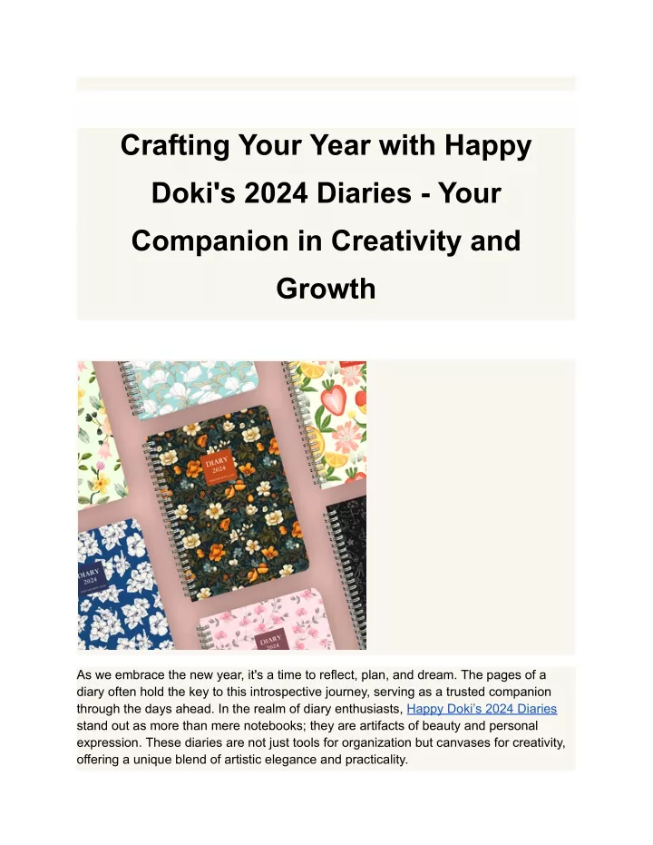 crafting your year with happy