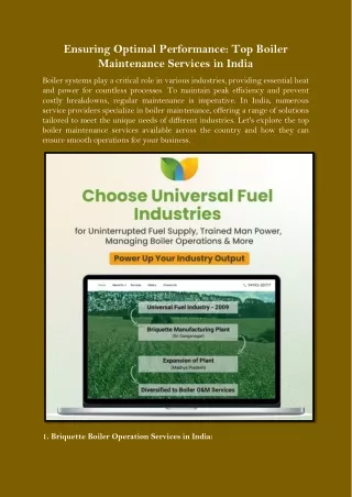 ensuring optimal performance top boiler