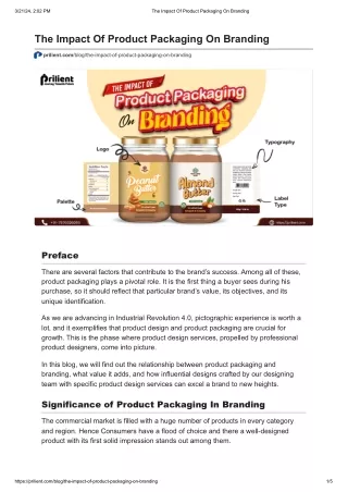 The Impact Of Product Packaging On Branding