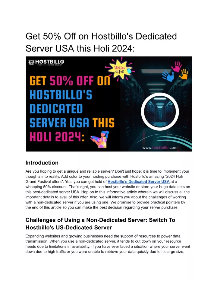 get 50 off on hostbillo s dedicated server