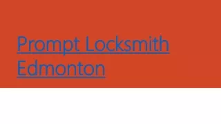 Emergency Locksmith Service in Edmonton