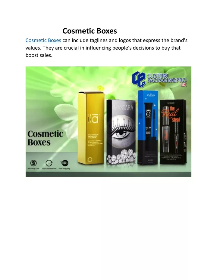 cosmetic boxes cosmetic boxes can include