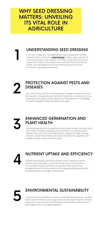 Why Seed Dressing Matters Unveiling Its Vital Role in Agriculture