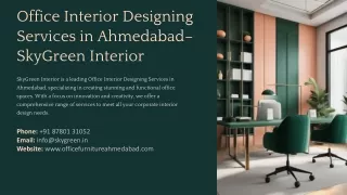 Office Interior Designing Services in Ahmedabad, Best Office Interior Designing